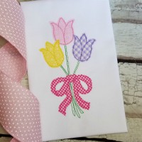 Tulip Bouquet Machine Applique Design